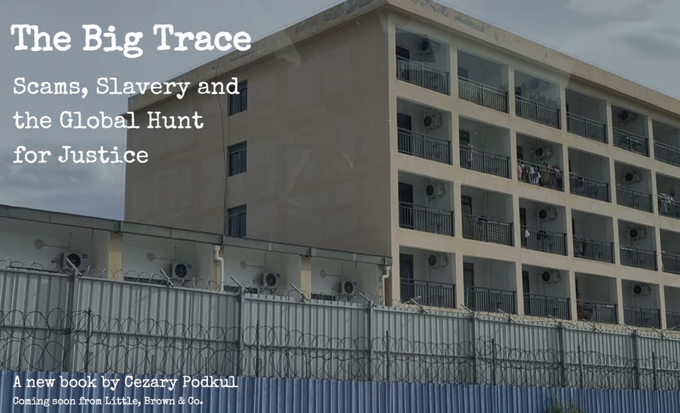 Homepage of The Big Trace book website, www.thebigtrace.com