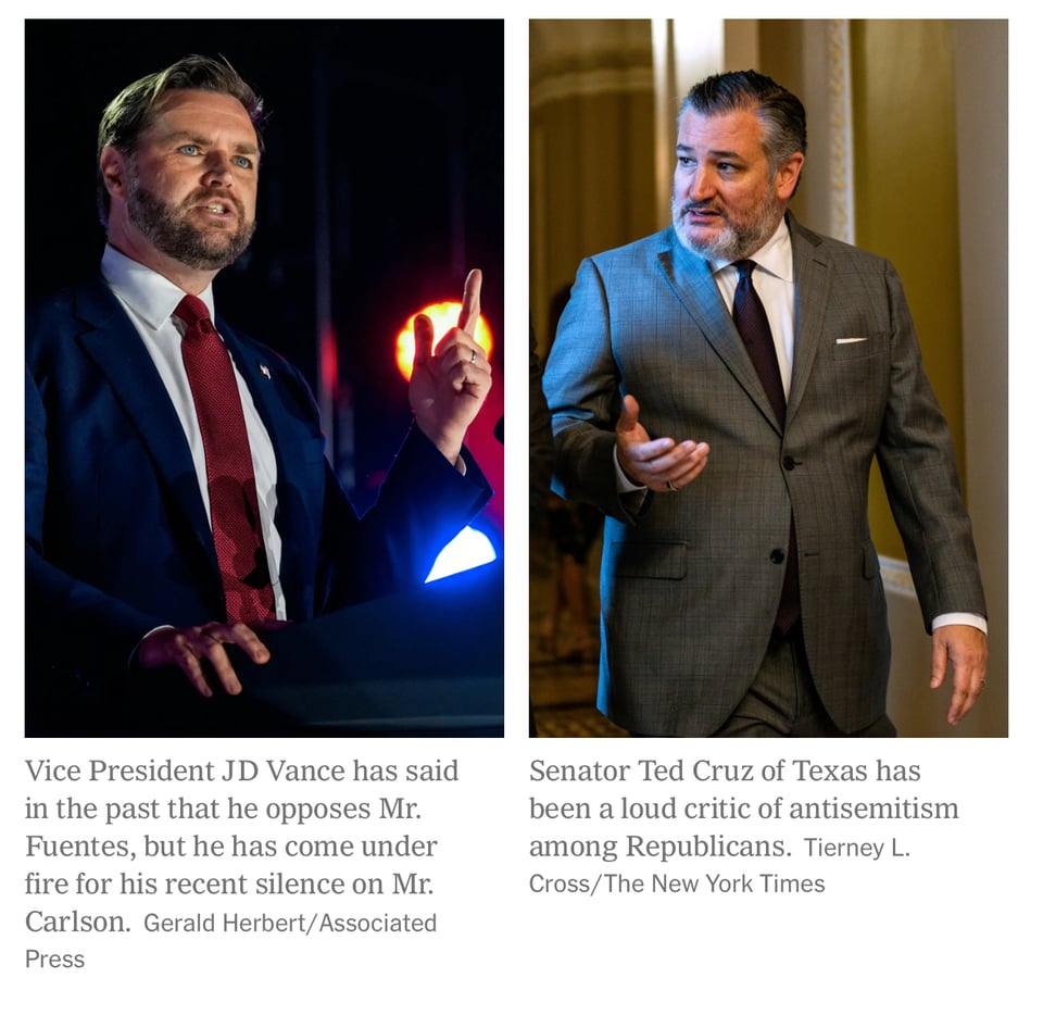 Vance refuses to attack antisemitism on the right.