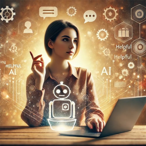 Person talking to a robot