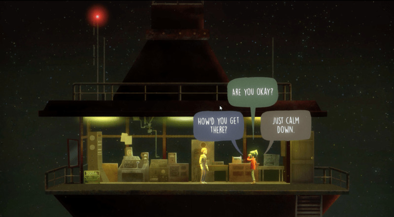 Screenshot from Oxenfree