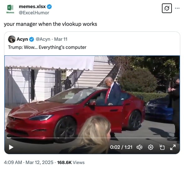 Your manager when vlookup works