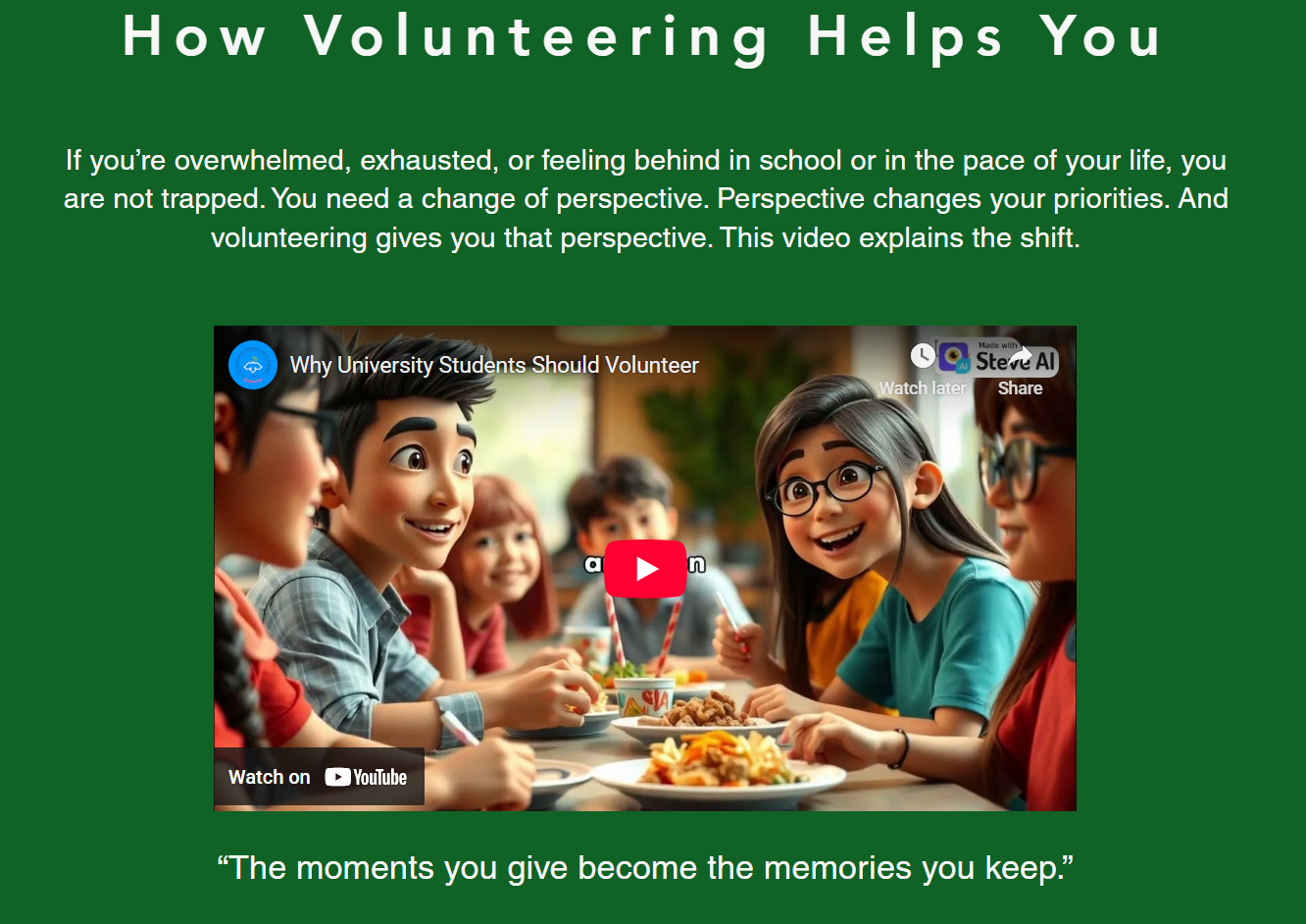 Volunteer Training Begins March 1st