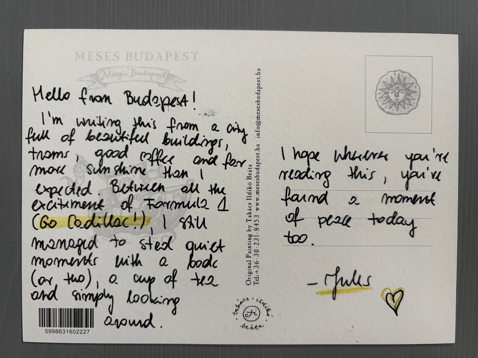 A postcard from Budapest