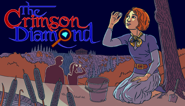 Key art for The Crimson Diamond, a well-reviewed point-and-click adventure game.