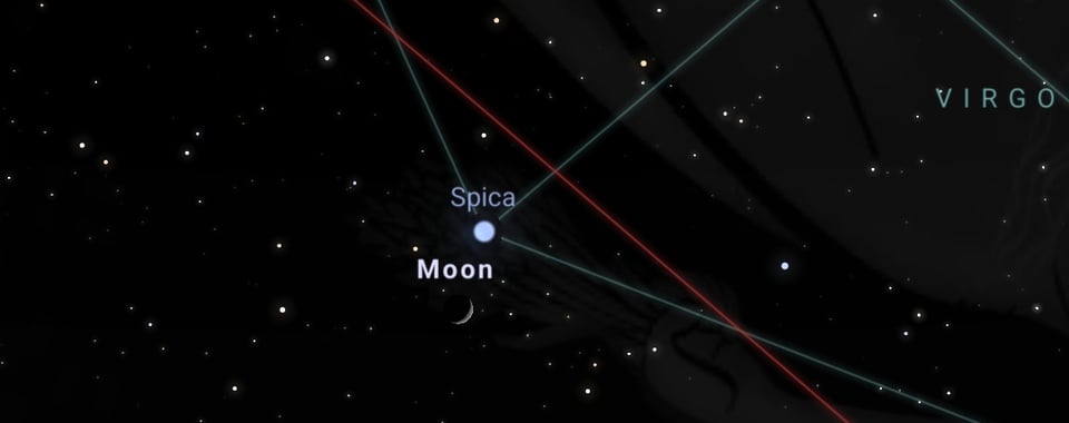 Moon and Spica