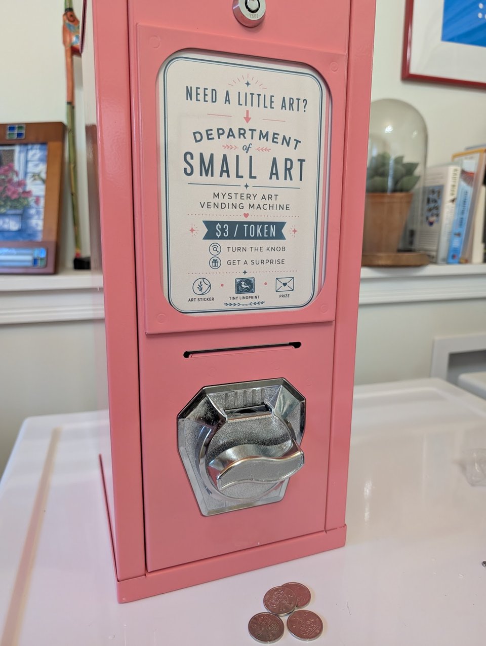 pink art vending machine
