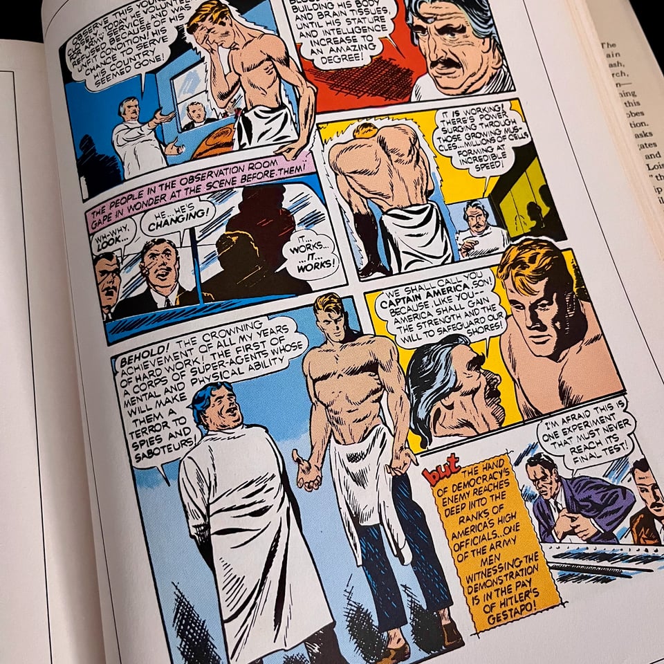 a page from an early Captain America comic book