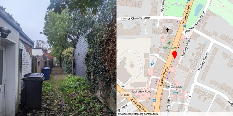 A picture and map of the mews