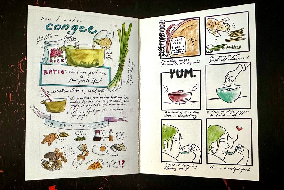 a spread from Say it with Noodles