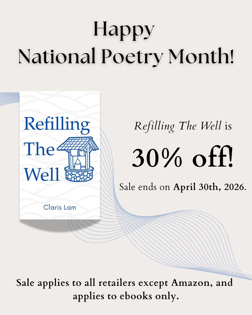 Refilling The Well is 30% off for National Poetry Month!