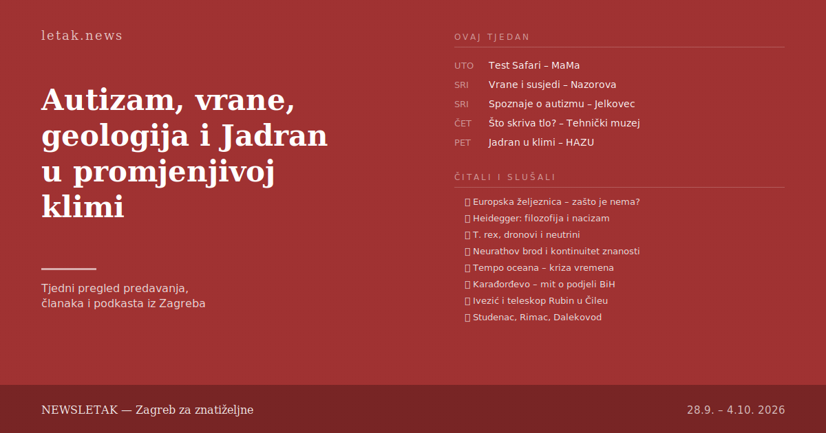 Newsletak: Što danas znamo o autizmu — bez mitova