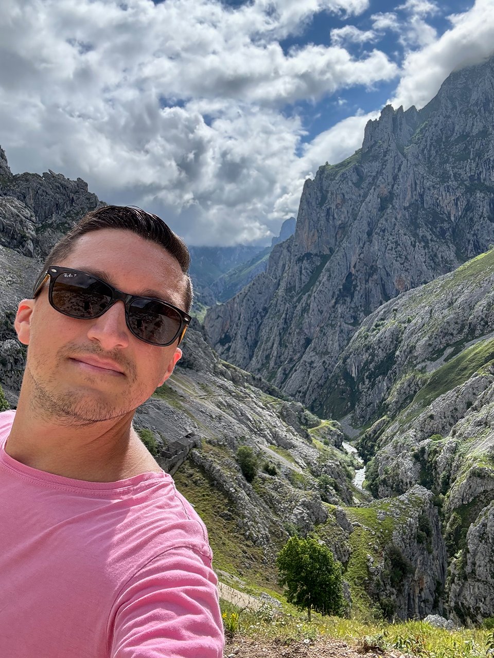 A selfie of the author beside the gorge.