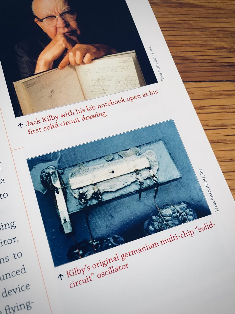 A photo of the inside of the IC At Fifty booklet