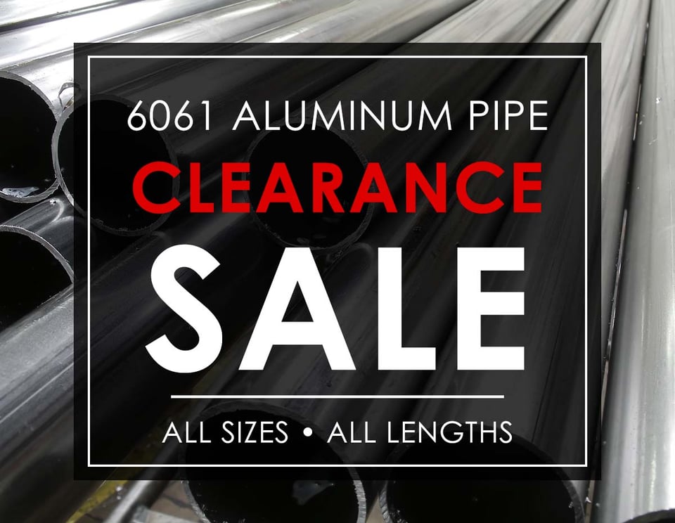 6061 Aluminum Pipe Clearance Sale - All sizes, all lengths