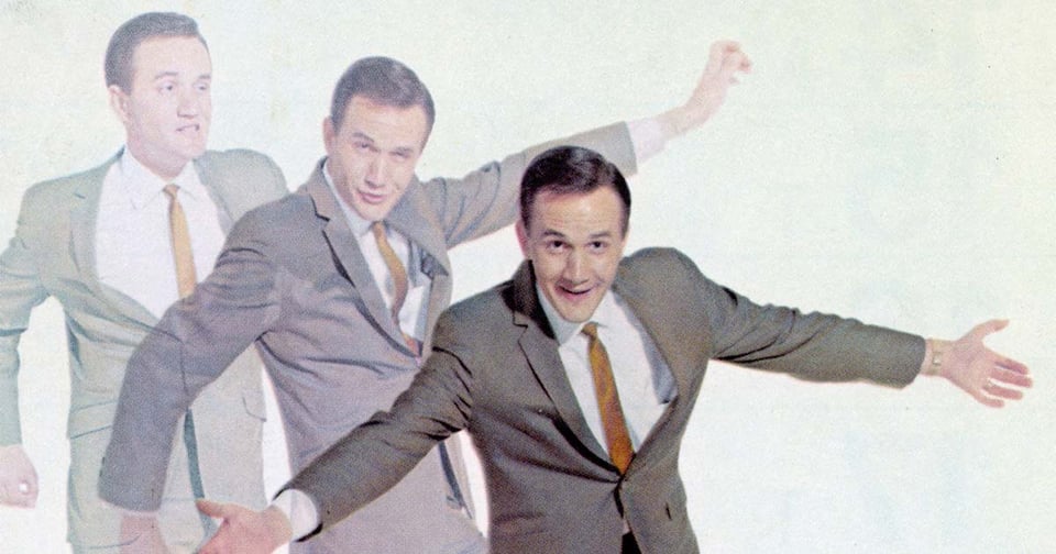Three Roger Miller images fading to the left 