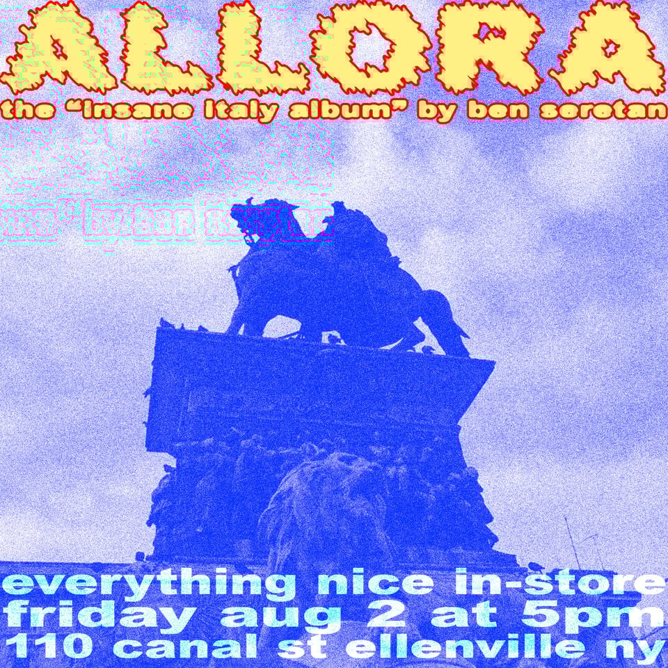 flyer for the everything nice in-store friday aug 2 at 5pm