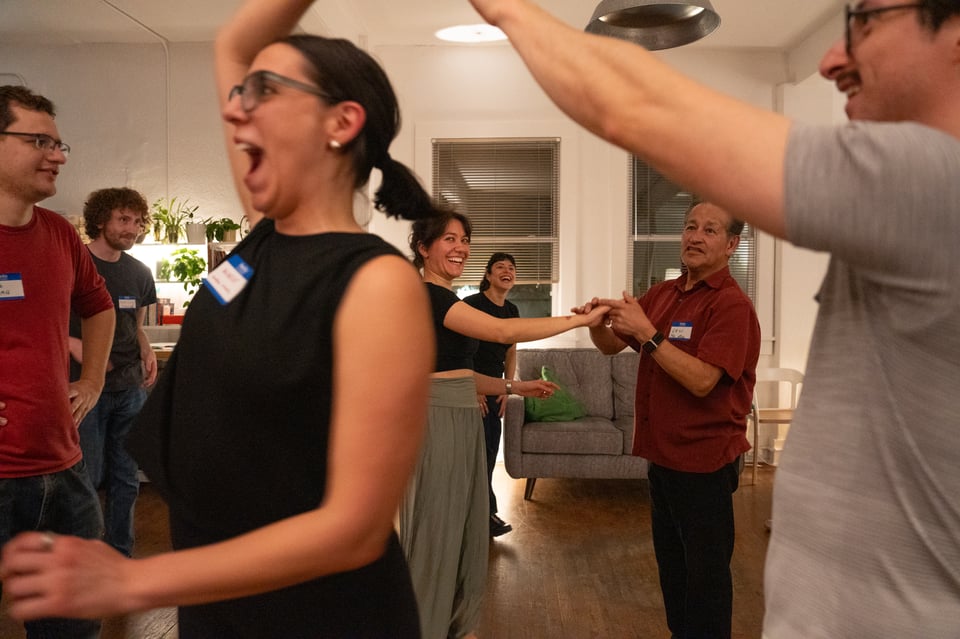 People dancing.