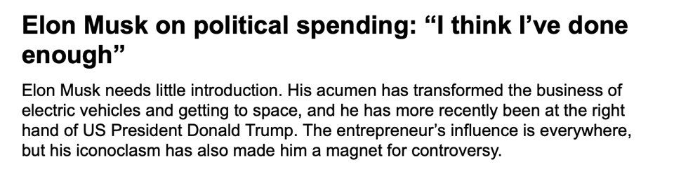 Bloomberg promo copy whitewashes Elon Musk.