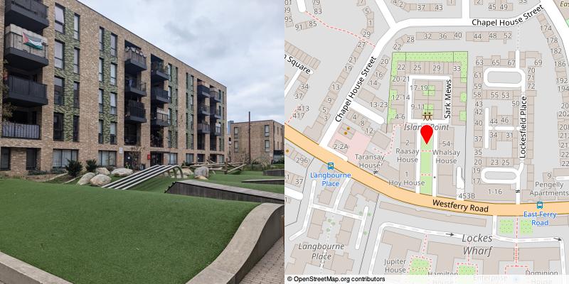 A picture and map of the mews