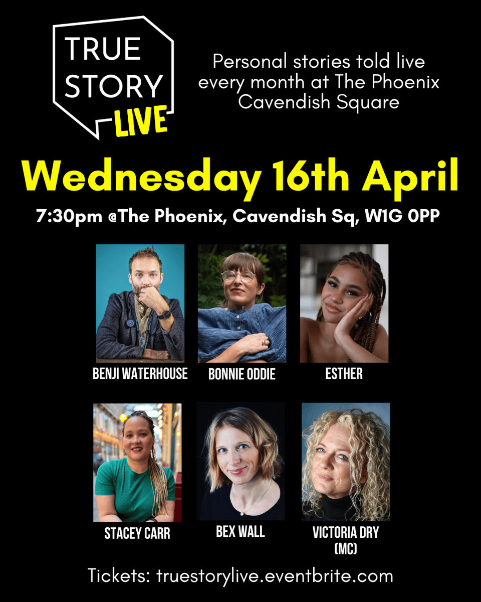 a poster for true story live