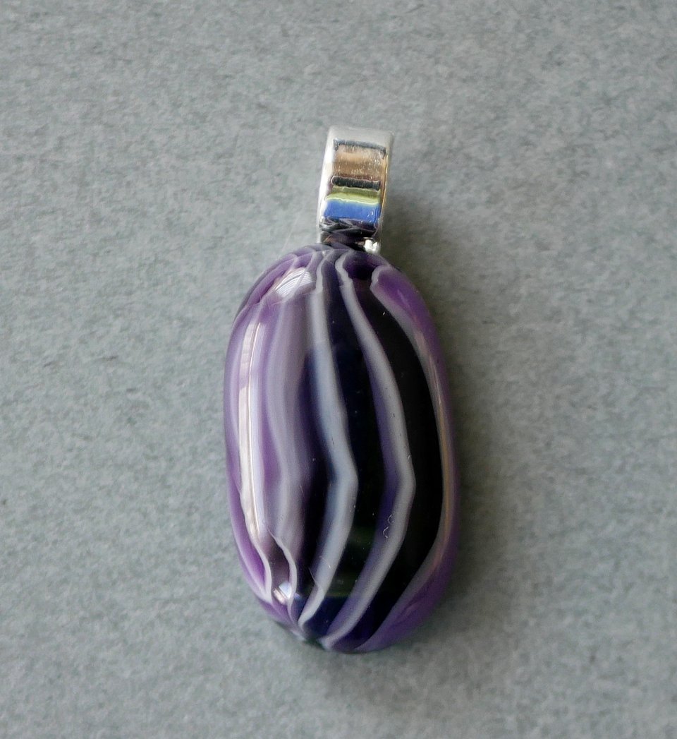 stripey purple pendant