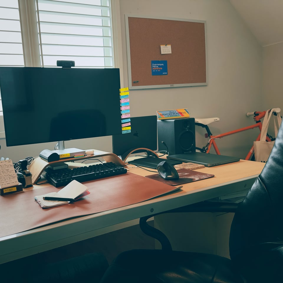 I set myself an enticing trap to return to my desk later in the evening and finish my writing for the day. It worked!