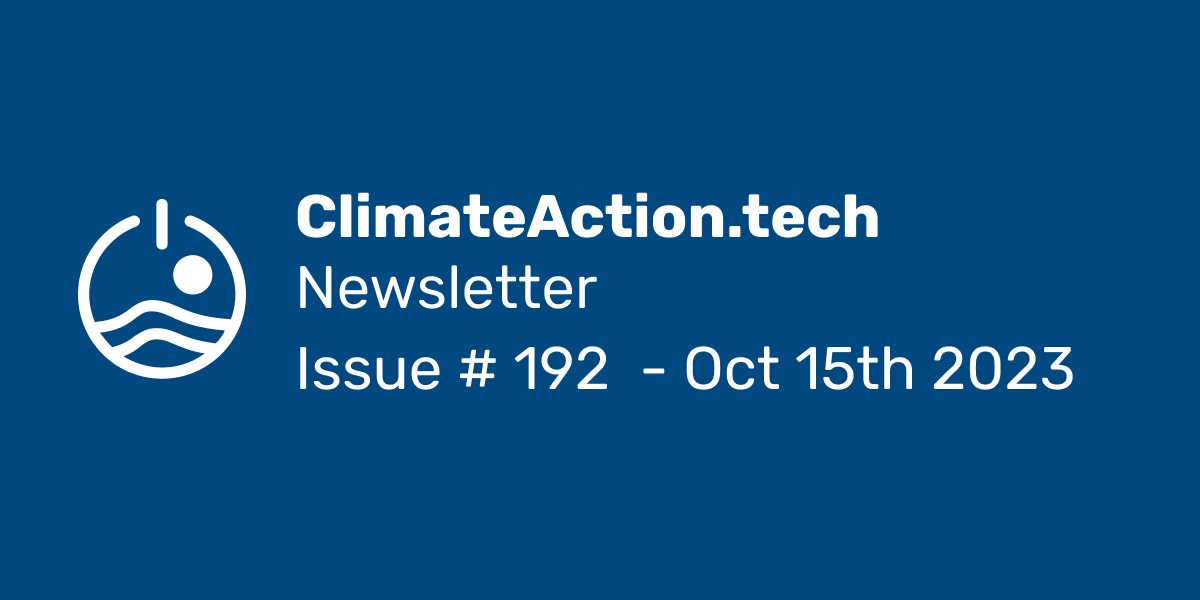 🌍 CAT Newsletter #192 - 2023-10-15