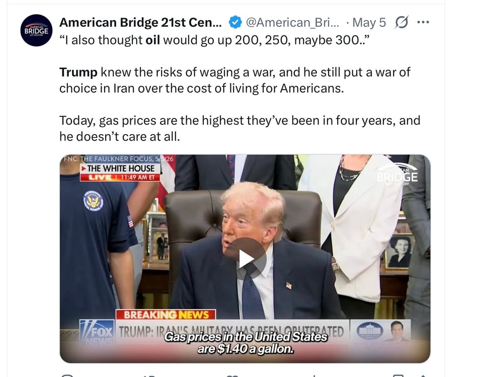 Trump is oblivious.