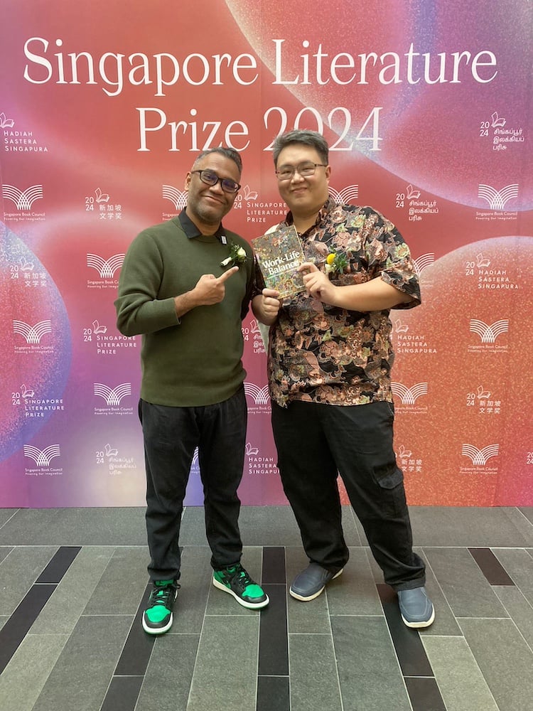 A photo of Ben and myself at the Singapore Literature Prize ceremony.
