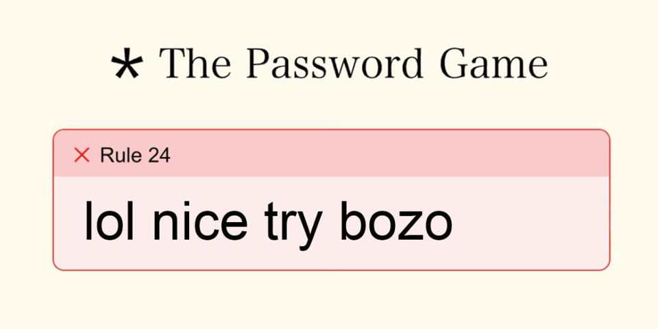 The Password Game logo.