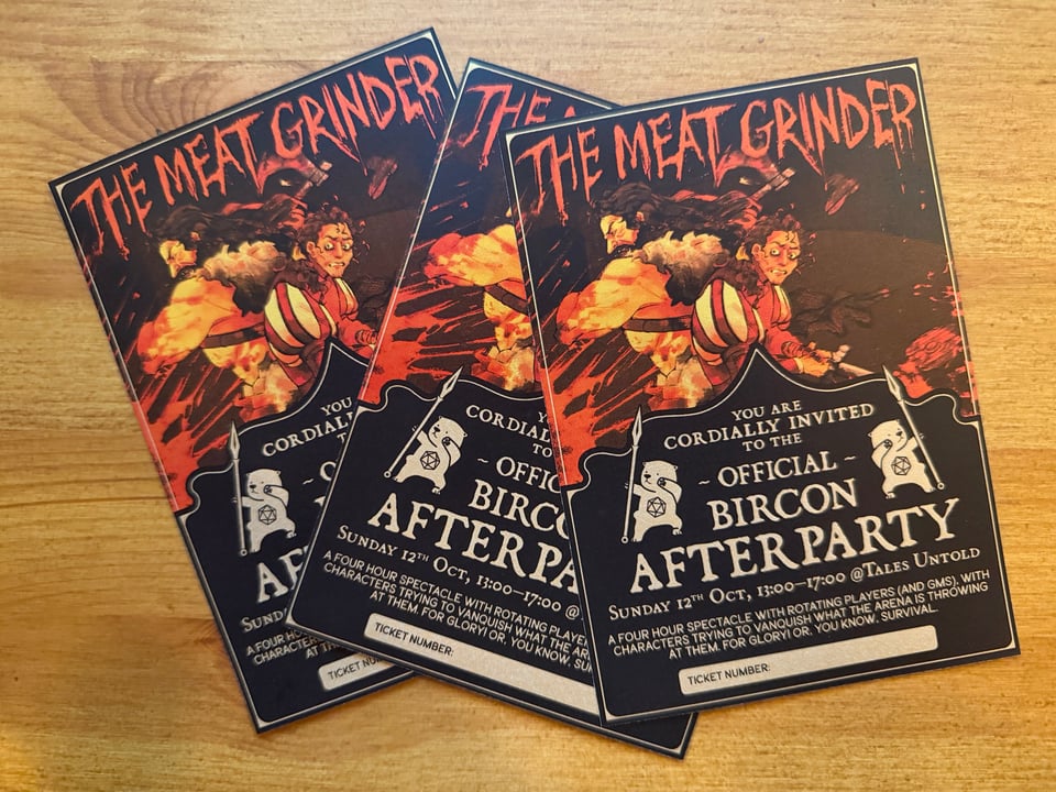 Golden tickets for the BIRCON afterparty.