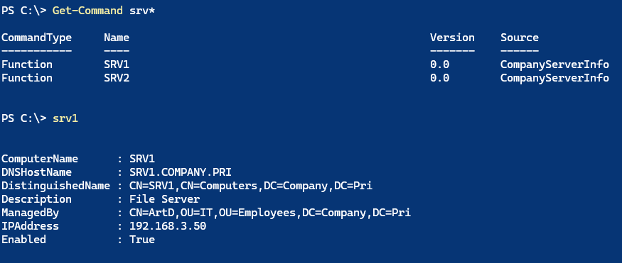 Using the dynamic module command