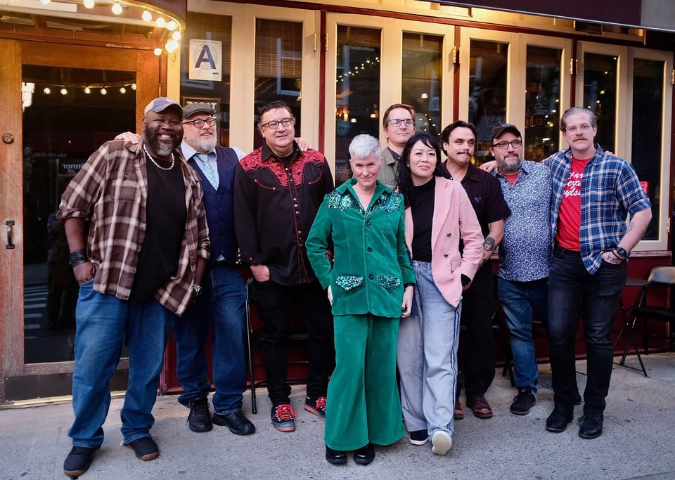 Me and the people mentioned in the caption standing in front of Shade Bar NYC