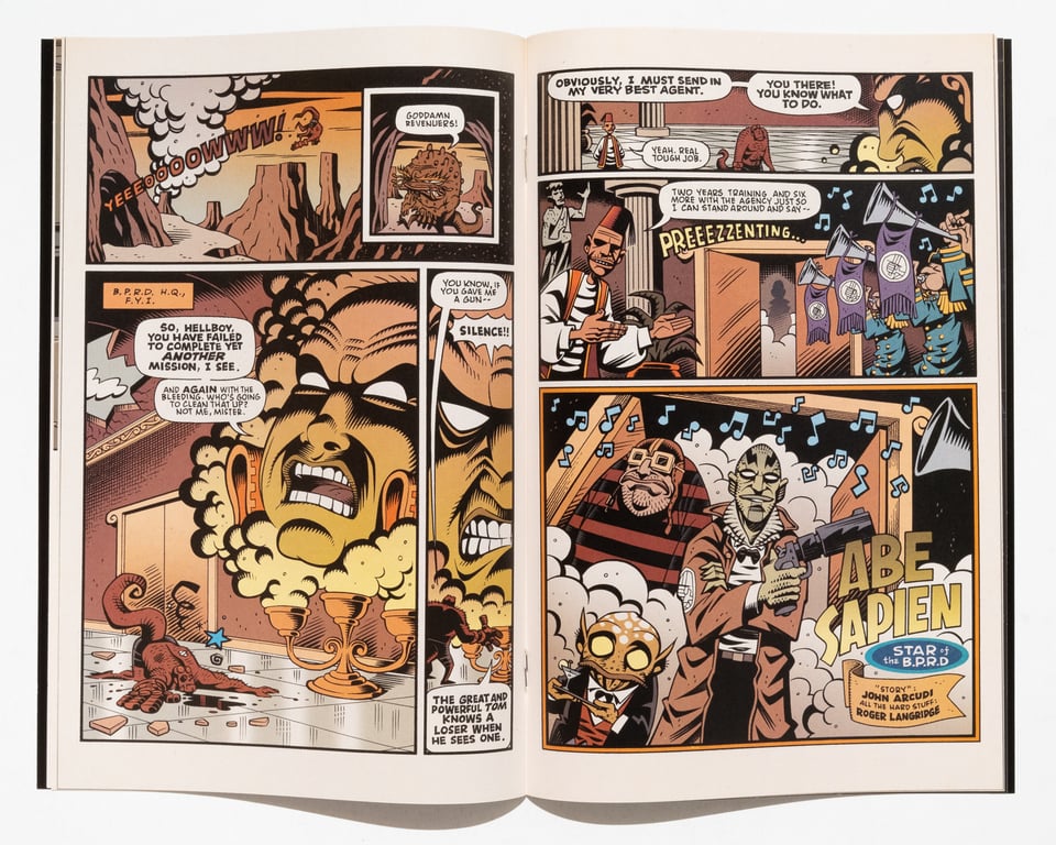 a spread from "Hellboy: Weird Tales" by Roger Langridge