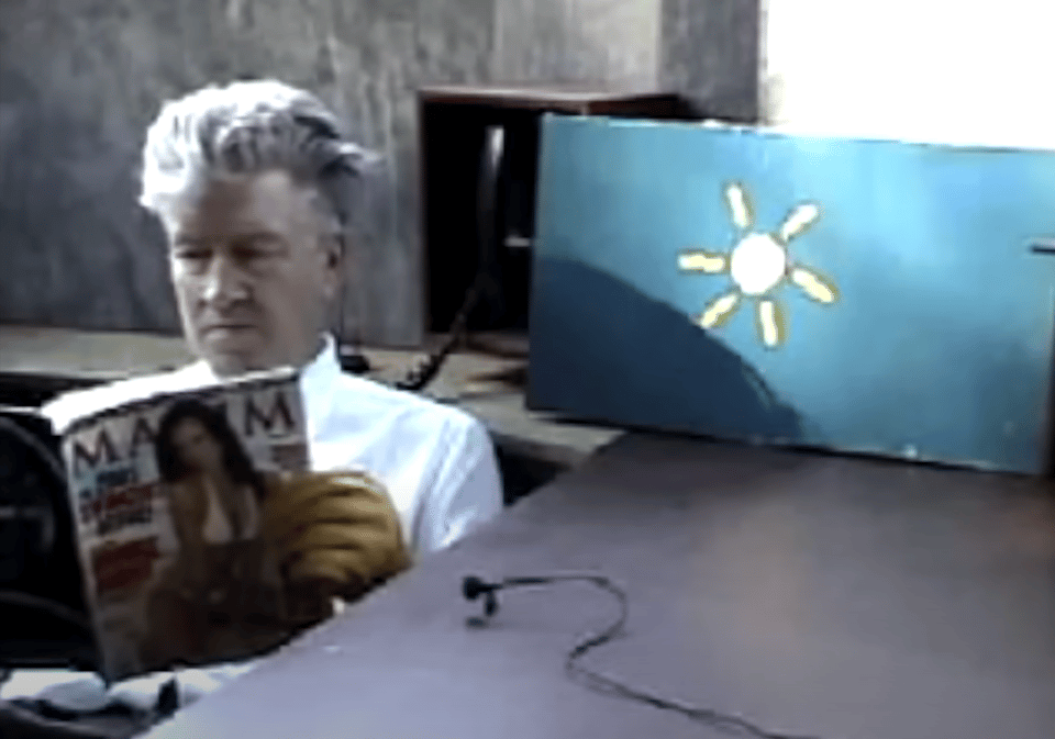 David Lynch reading Maxim magazine
