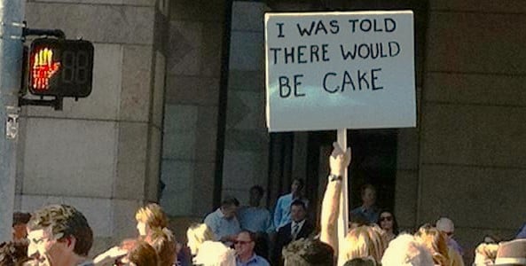 More than 1,400 protests were held in the streets of hundreds of U.S. cities last weekend against the autocratic rule of President Donald Trump. There was also this protest in Canada, though we may be making that part up. C’mon, it’s times like this when we most need to laugh.