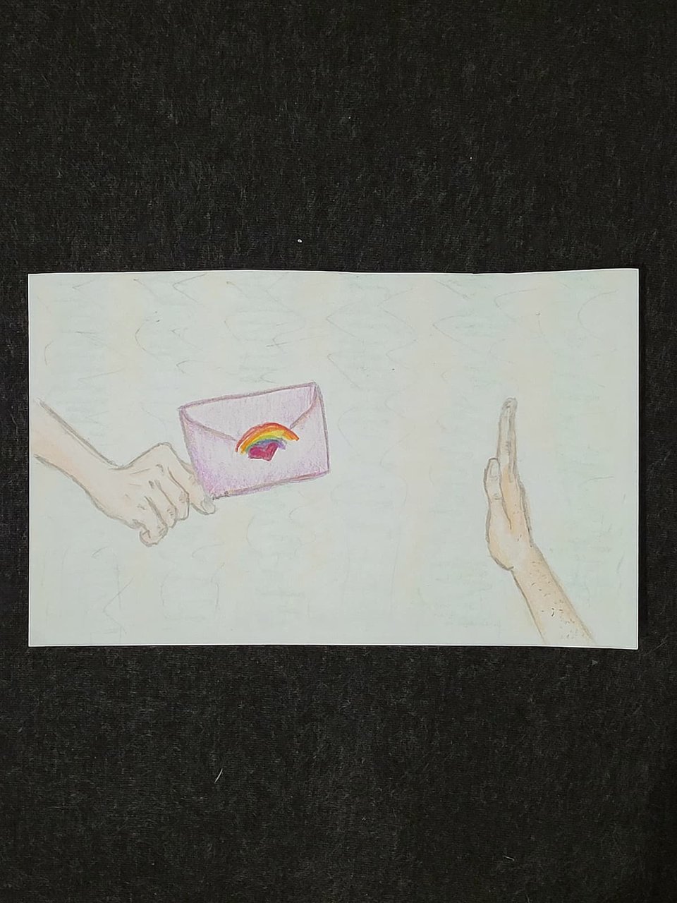 Post ‪Andreana‬  ‪@catcherinthepi.bsky.social‬ · 1d Not to turn posts into therapy, but I unearthed this tiny drawing I made 2 years ago. It sums up all I'm ready to say about how it feels to not be seen for who you are, to have a major part of you rejected, by the people who allegedly love you no matter what.  #queerart #art #mentalhealthart Andreana ‪@catcherinthepi.bsky.social‬ Ngl, I really hate this time of year. Christmas has always felt too consumerist, but with time my issue lies more with the emphasis of nostalgia and family of origin over anything else. As a queer person I have a complicated relationship with all of these things. Dec 4, 2025, 8:17 PM ‪Andreana‬  ‪@catcherinthepi.bsky.social‬ · 1d Keep in mind that not everyone loves this time of year. It's a really difficult season for lots of folks, for reasons like those above and plenty more. For those of us in the northern hemisphere, let's take these longer nights to think and reflect... Home Explore Notifications Chat Feeds Lists Saved Profile Settings Artists Andreana enjoys BookSky 💙📚 #booksky 📒🦋 Zinesky DIY Zines The 'Gram Following San Francisco Bay Area Artists: Trending Traditional Mediums Discover Art! (no furry) Discover Art! Bluesky Night Market Sex Positive Publishers lawposting - legal analysts More feeds Trending AEW Collision SEC Championship Chicago Politics Supreme Court Caturday Feedback • Privacy • Terms • Help A colored pencil drawing of one light skinned hand holding a purple envelope with a rainbow on it towards the upright, rejecting hand of another person in front of it