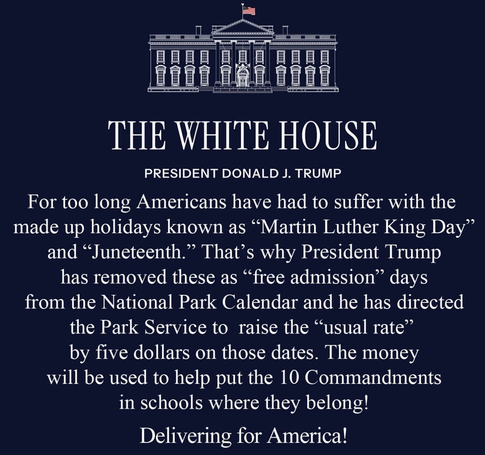 Trump doesn’t have the power to end certain holidays, so he wants to hurt those who celebrate them