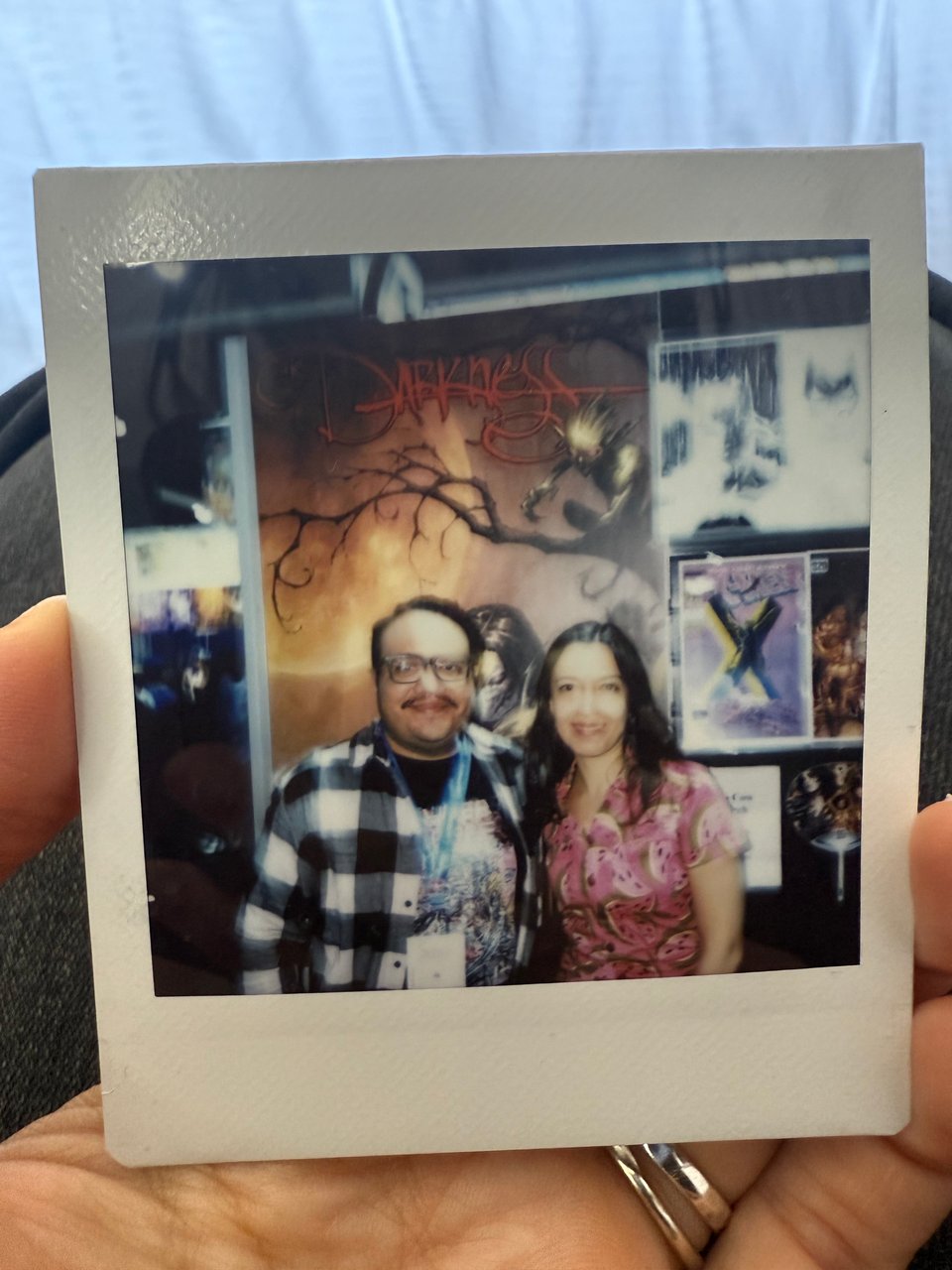 Polaroid of Henry and Rocio at SDCC