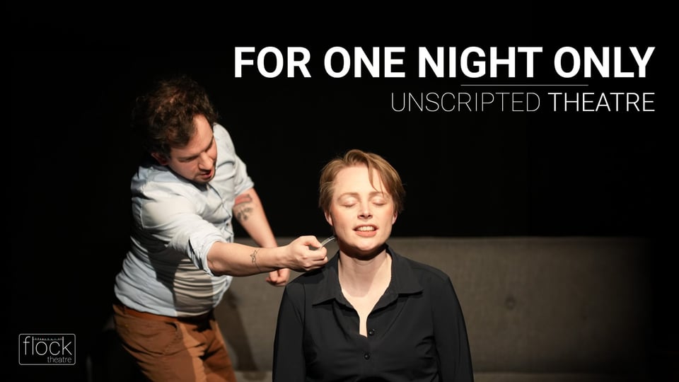 an actor touching an actress' neck