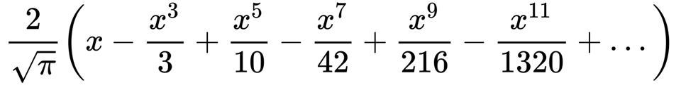 Maclaurin series written to six terms