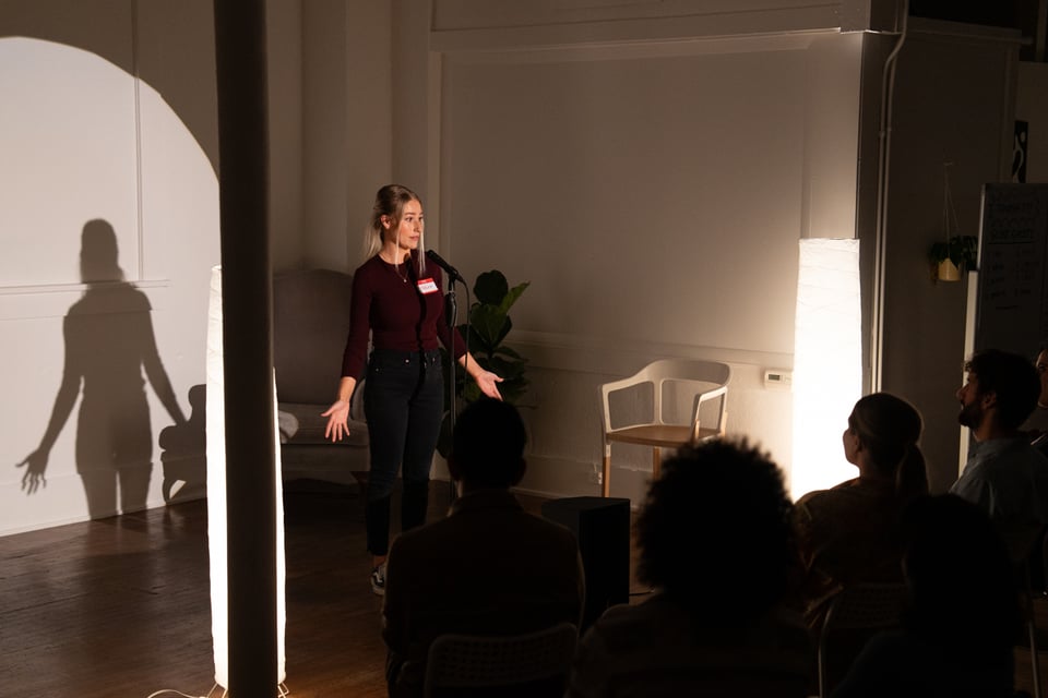 Halie telling a story.