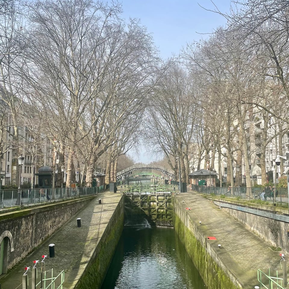 the Saint Martin Canal in February 2024