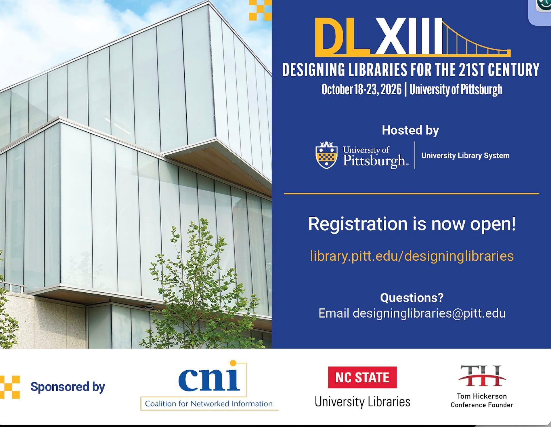 Designing Libraries - Early bird registration ends Aug. 17