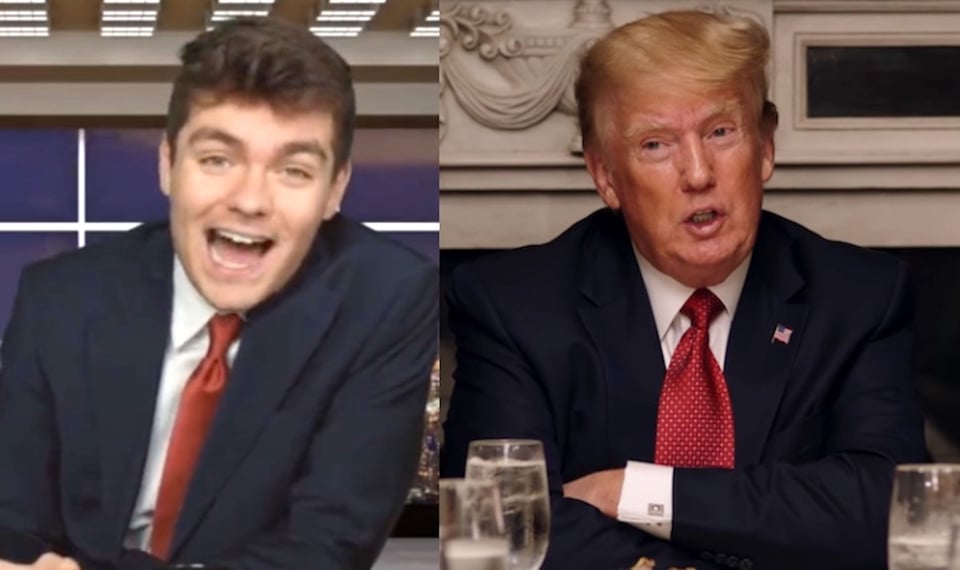 Nick Fuentes and buddy Trump