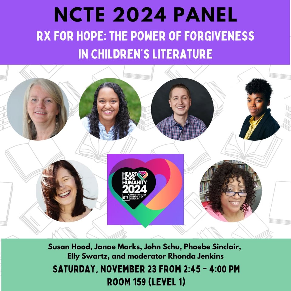 Six author photos of participants in panel, RX for Hope, at NCTE Boston