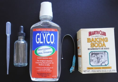 Glyco-Thymoline Mouthwash, Tongue Scraper, Baking Soda