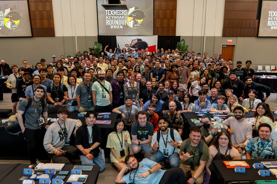 The group photo at TexMechs Keyboard Roundup 2024.