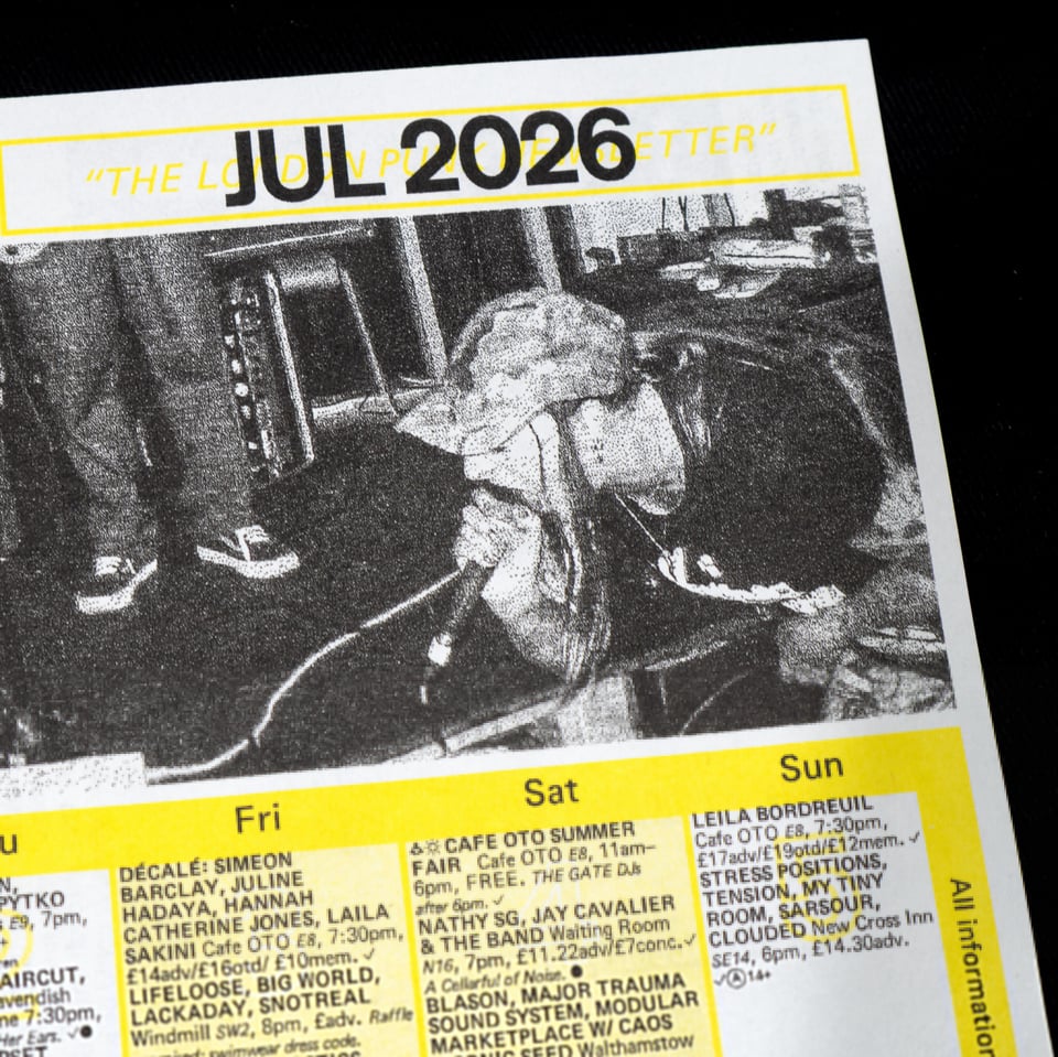 A scan of July's zine (by PageMasters)