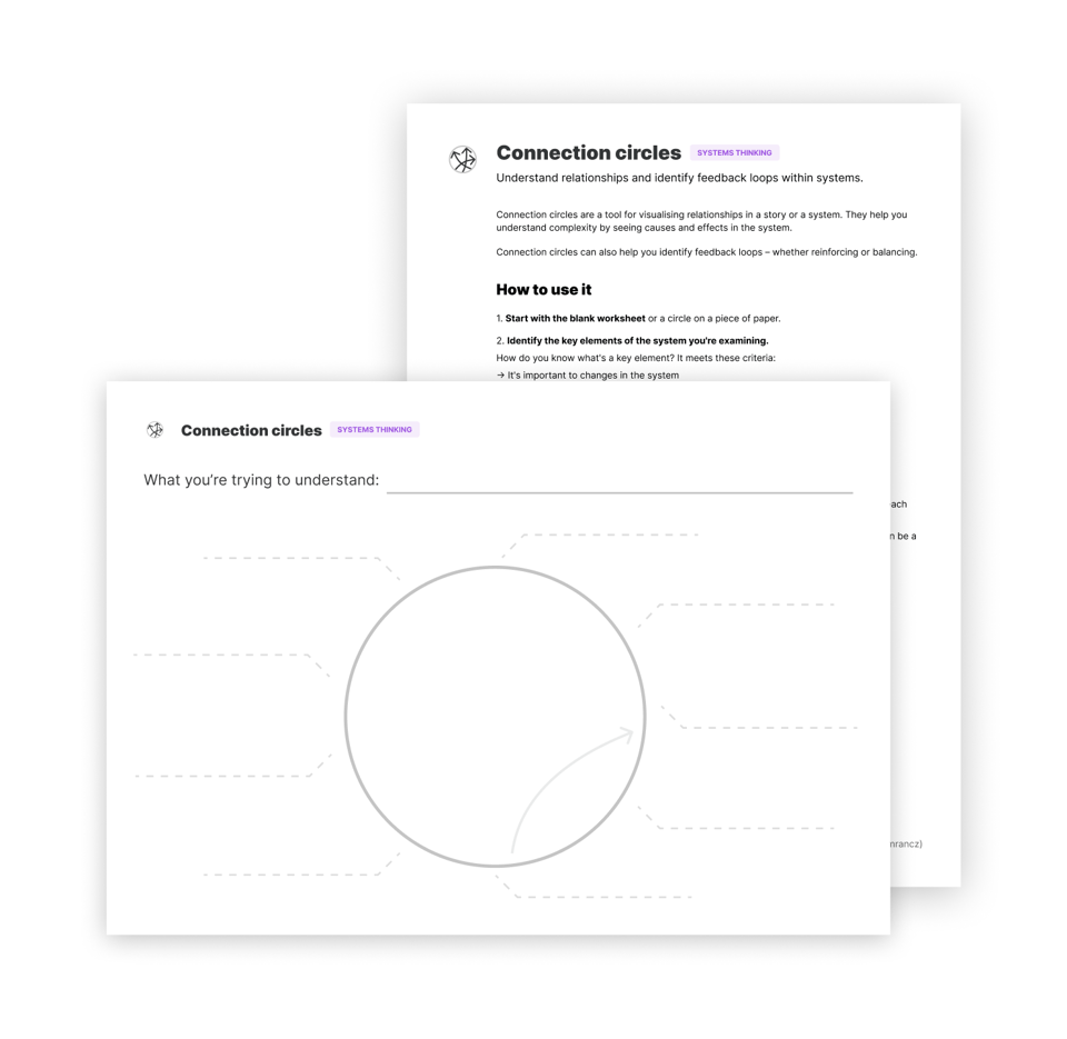 Preview of connection circles template and guide